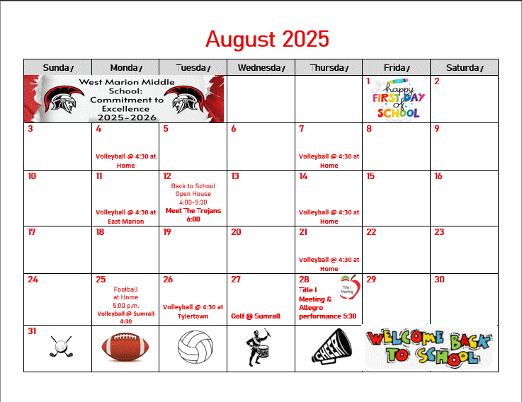 August 2025 Calendar