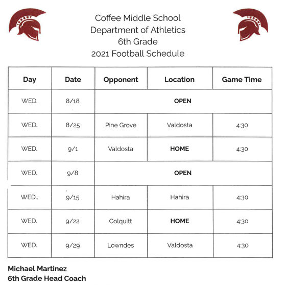 Athletic Schedules