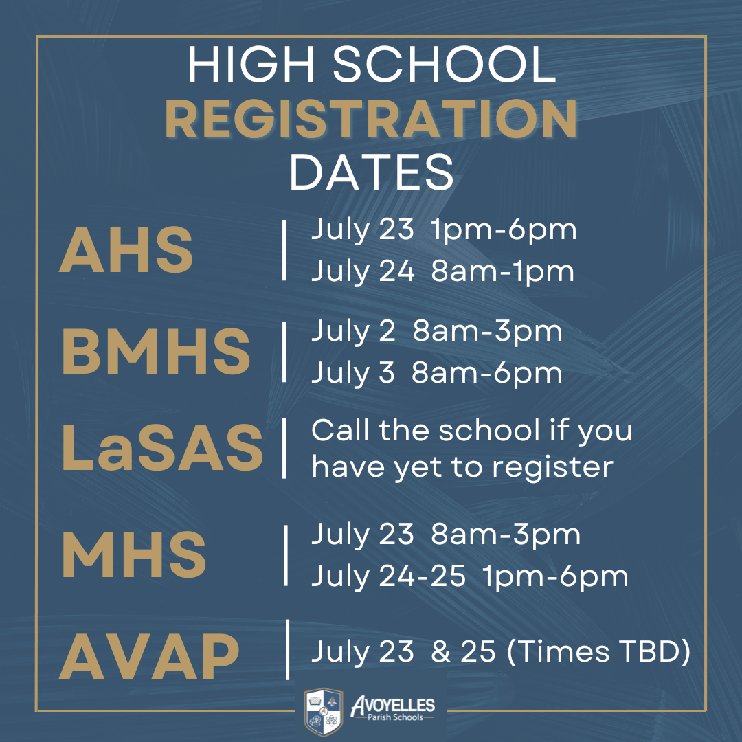 High School Registration Dates