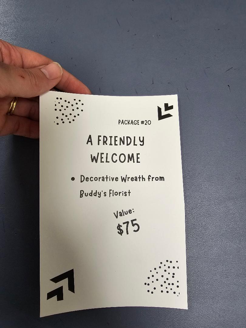 Auction Item #20: A Friendly Welcome