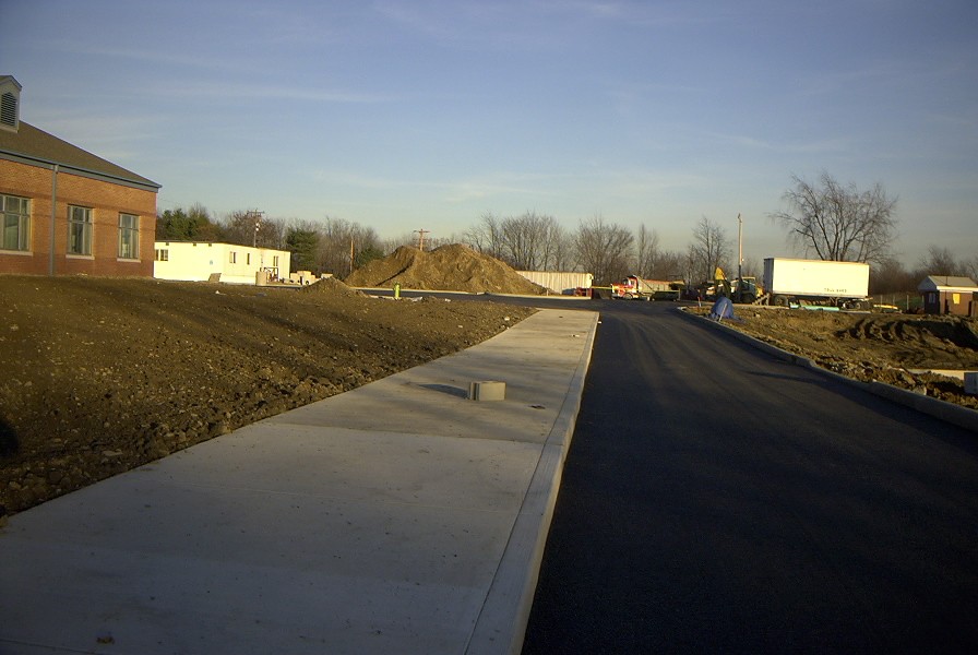 Sidewalk and asphalt