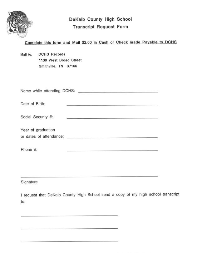 Transcript Request Form