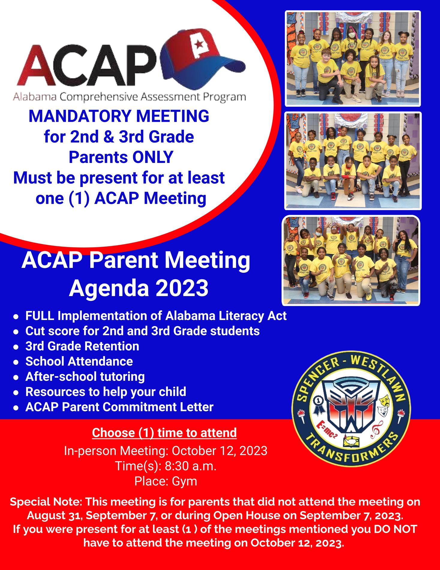 ACAP Mandatory Parent Meeting