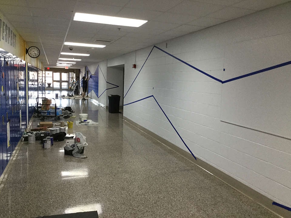 look down the hall as it is transforming