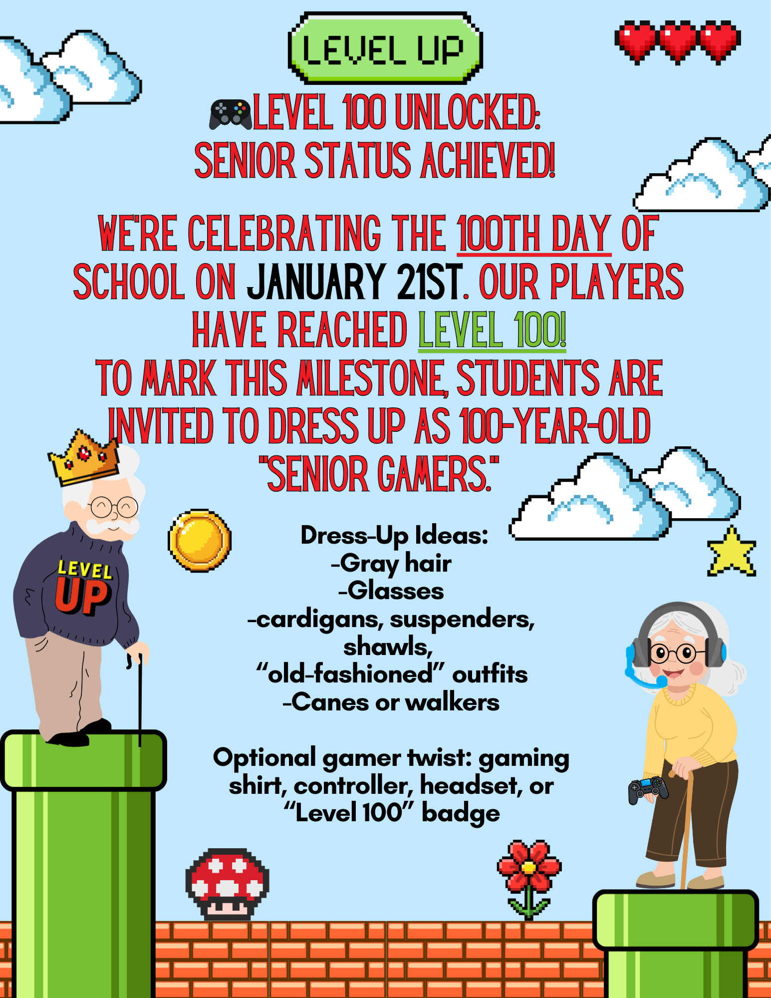 100th Day of School Flyer