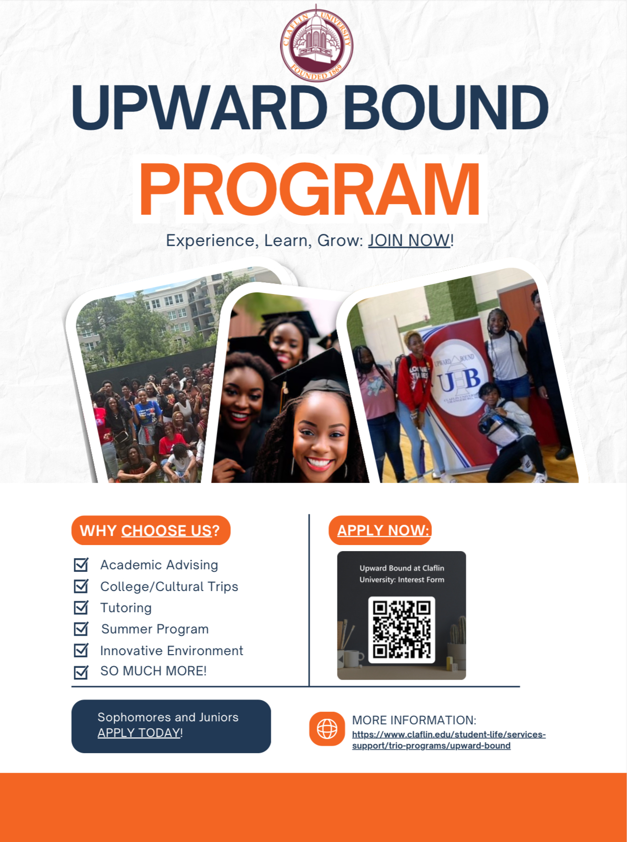 Join Claflin University's Upward Bound Prpgram Now