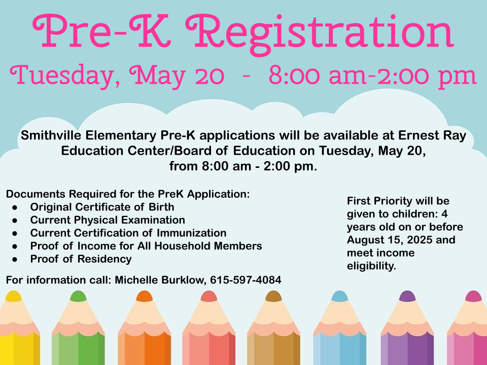 pre K registration information