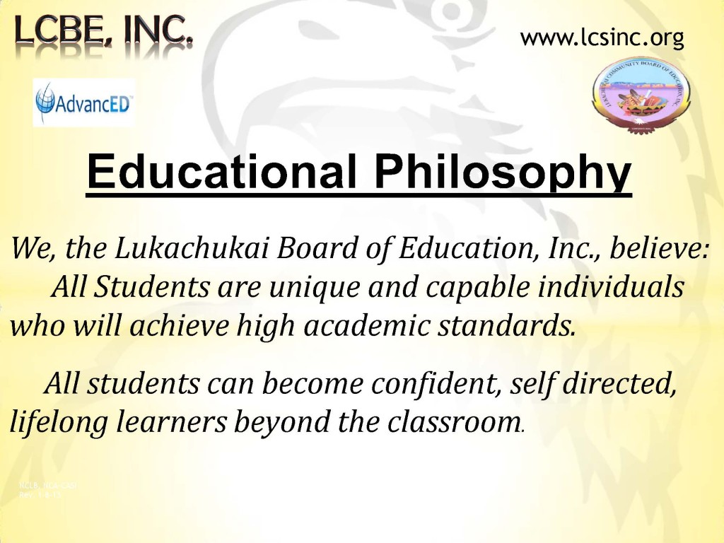 Educational Philosophy statement