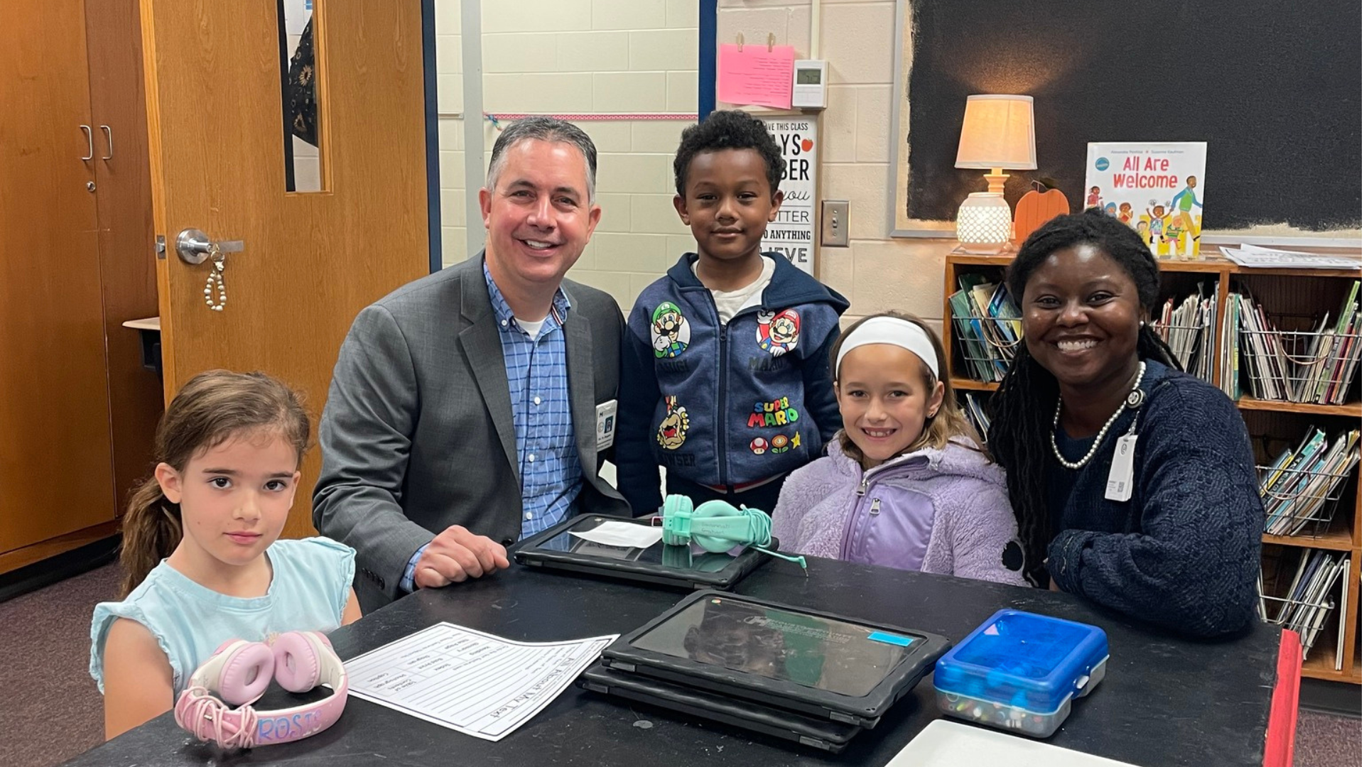 Dr. Rogers with students