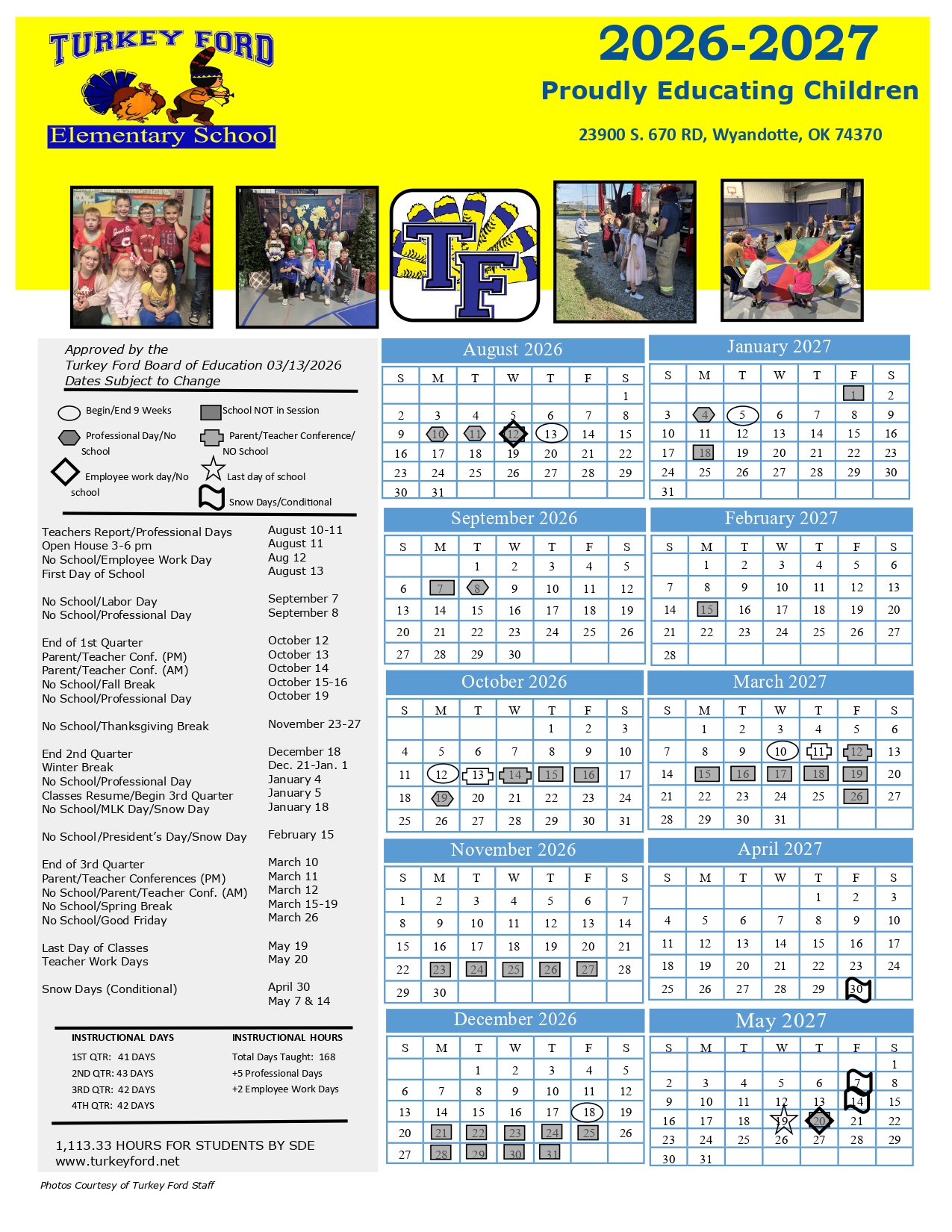 2026-2027 Academic Calendar