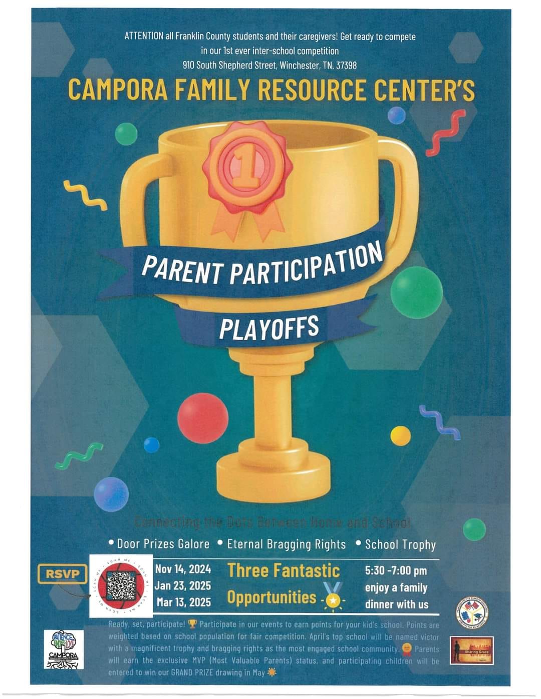 parent participation playoffs flyer