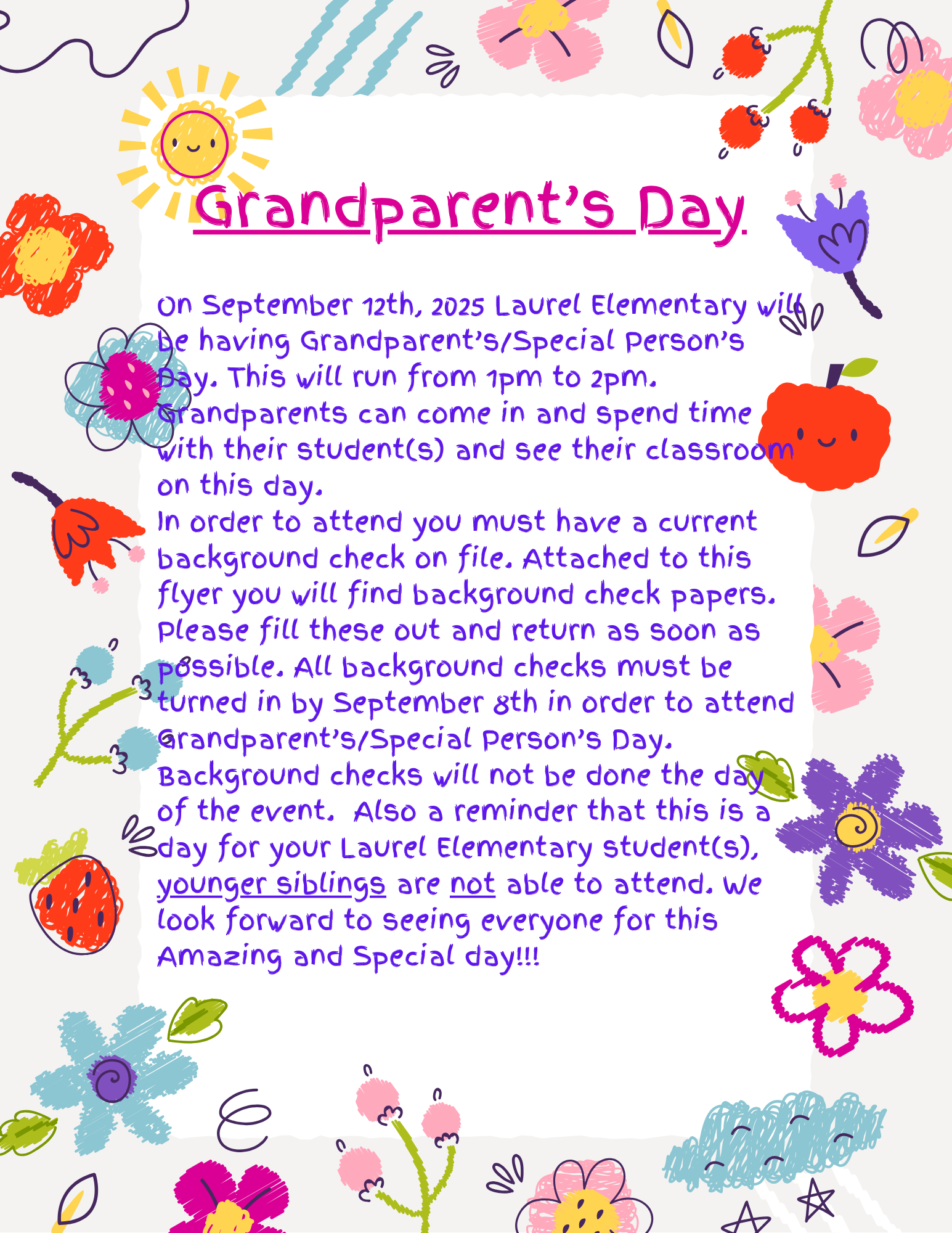 Grandparent's Day Flyer