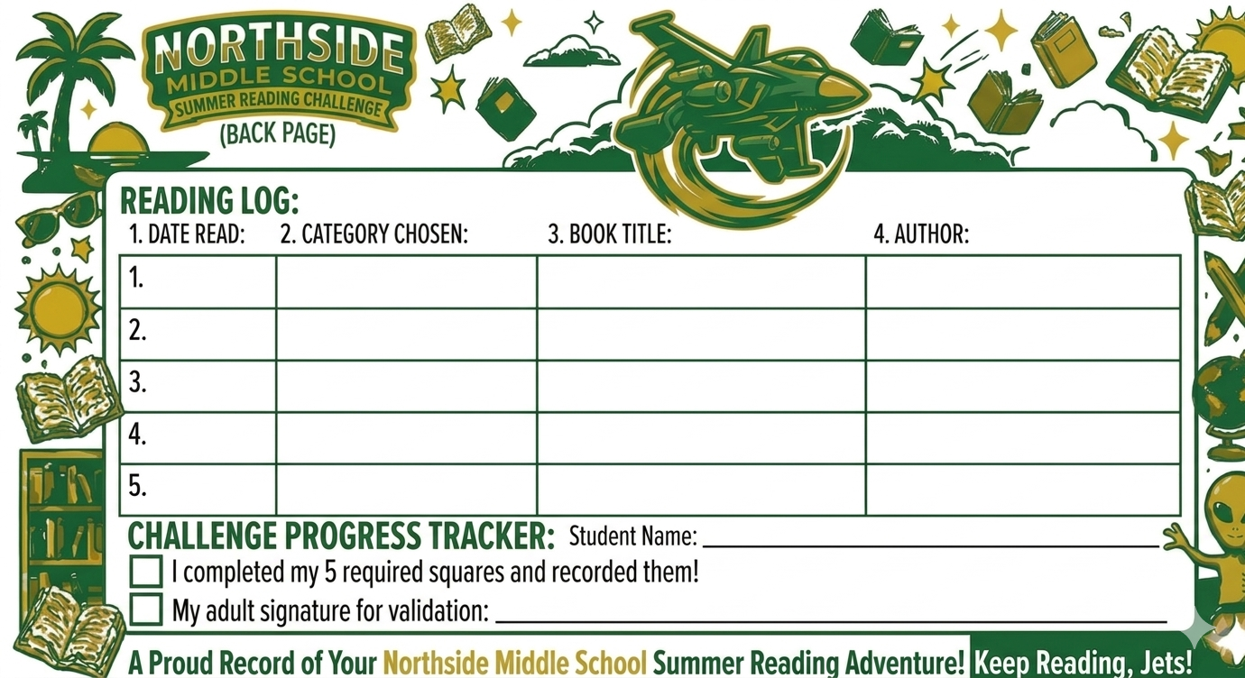 Back of Summer Reading Card image