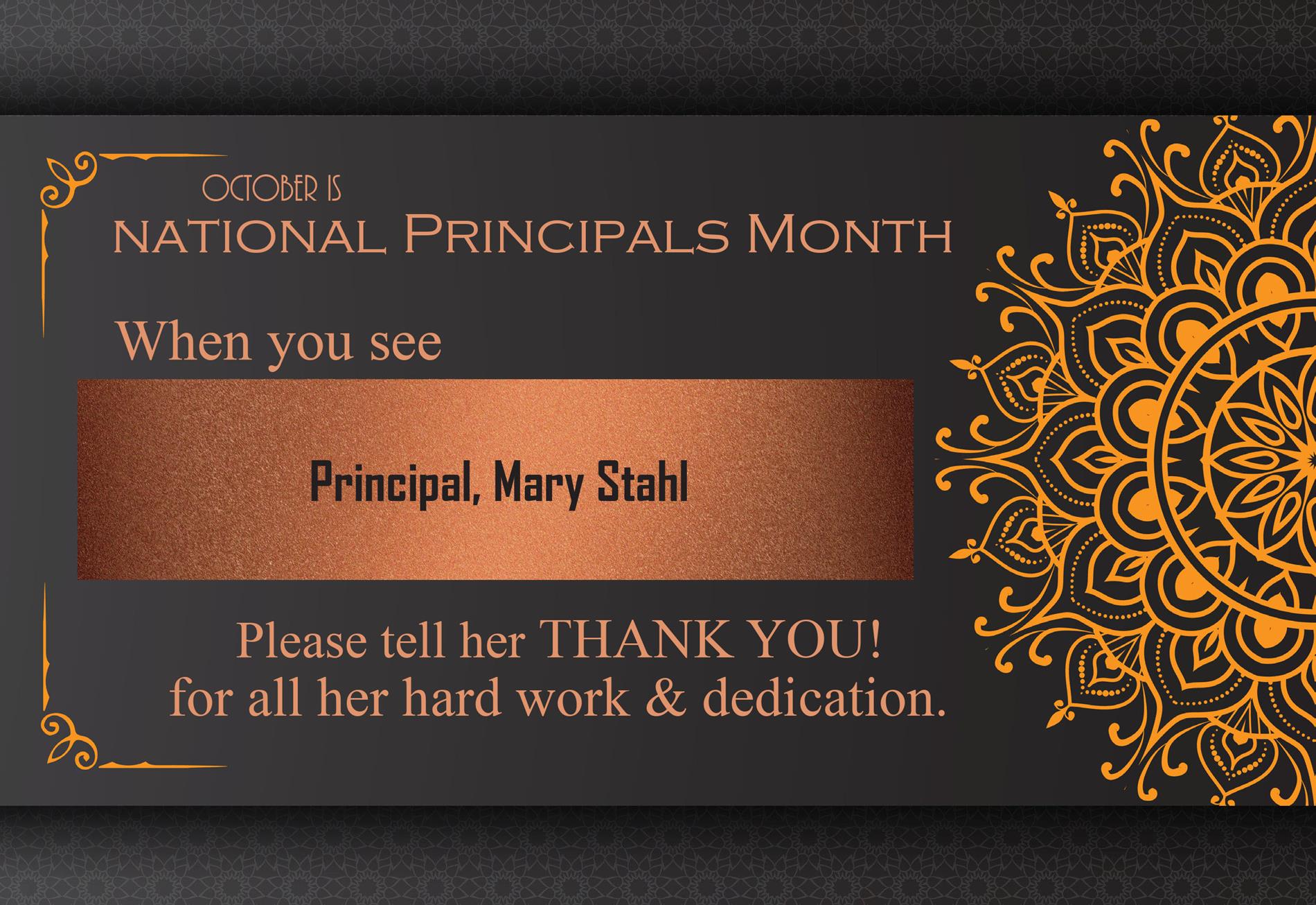 Principal's Month graphic Principal's Month graphic