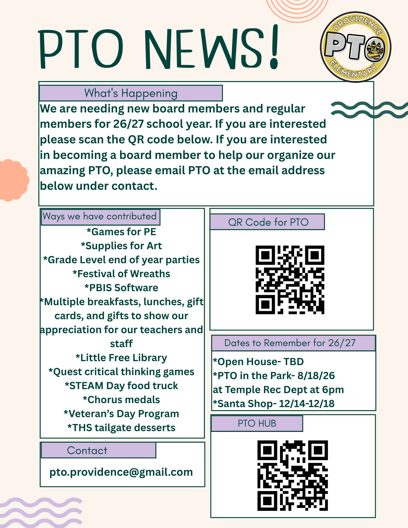 PTO News Flyer