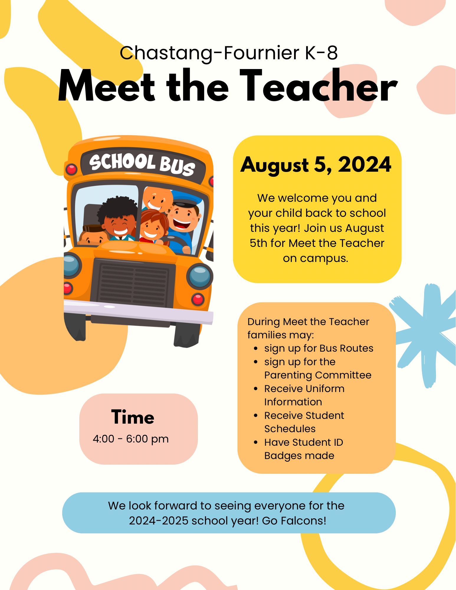 Meet the Teacher Friday, August 5
