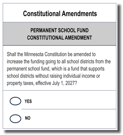 Permanent School Fund Constitutional Amendment ballot