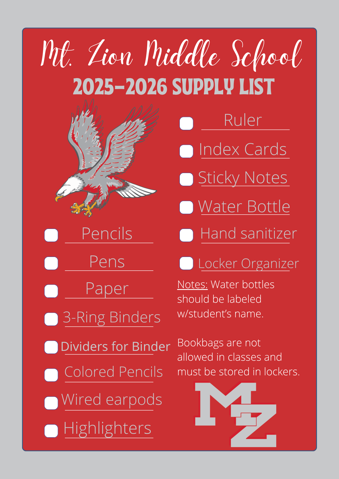 Supply List