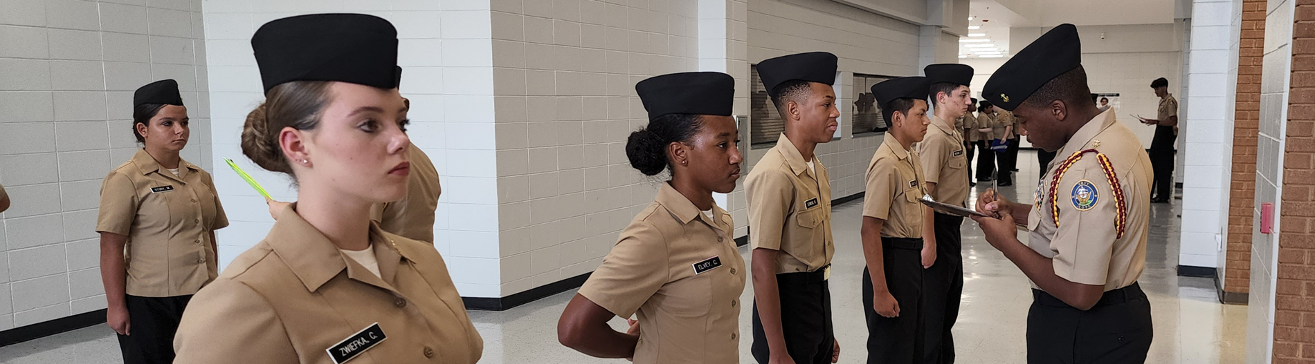 NJROTC Freshmen Cadet Inspection