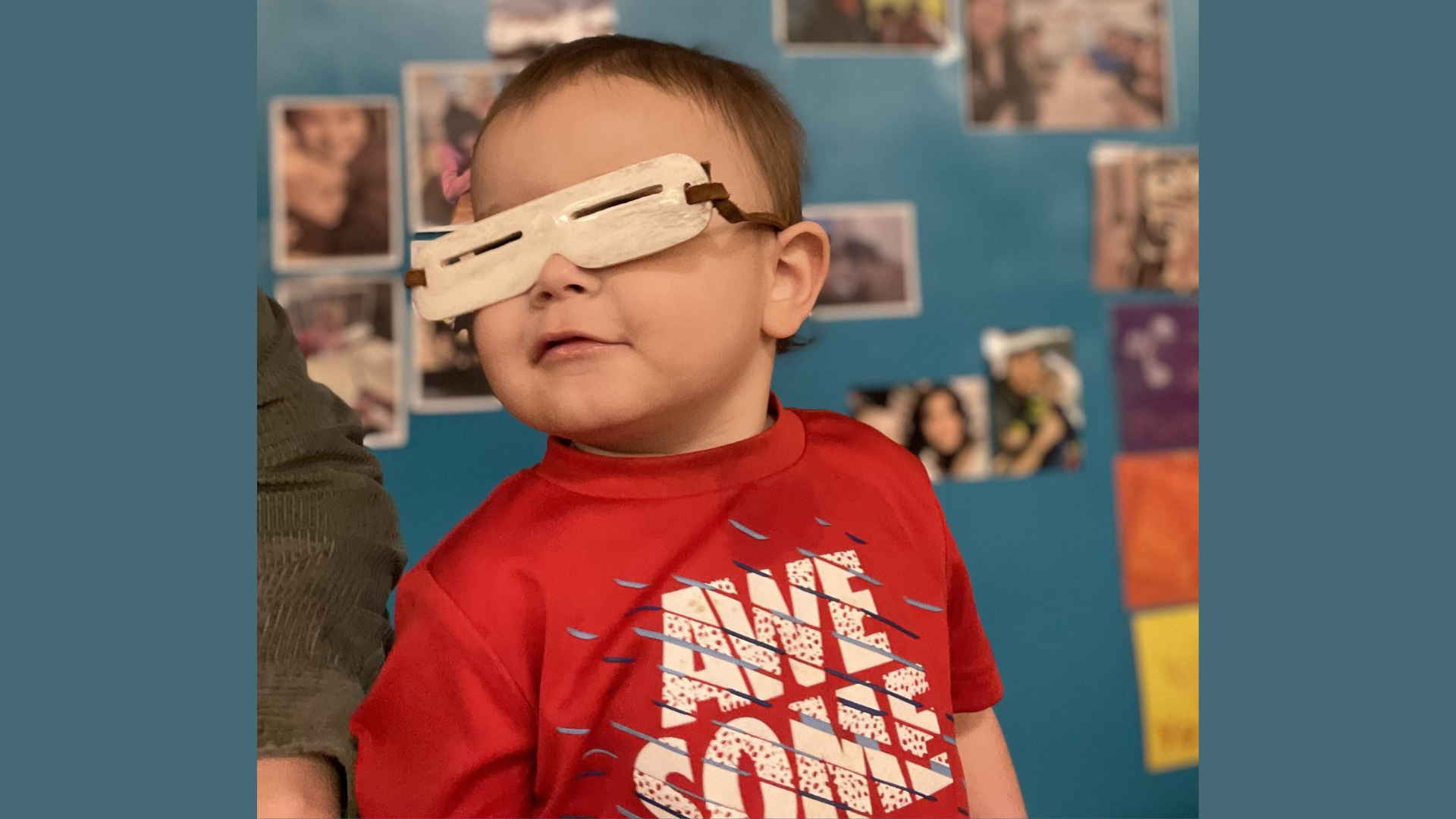 student wearing snow goggles