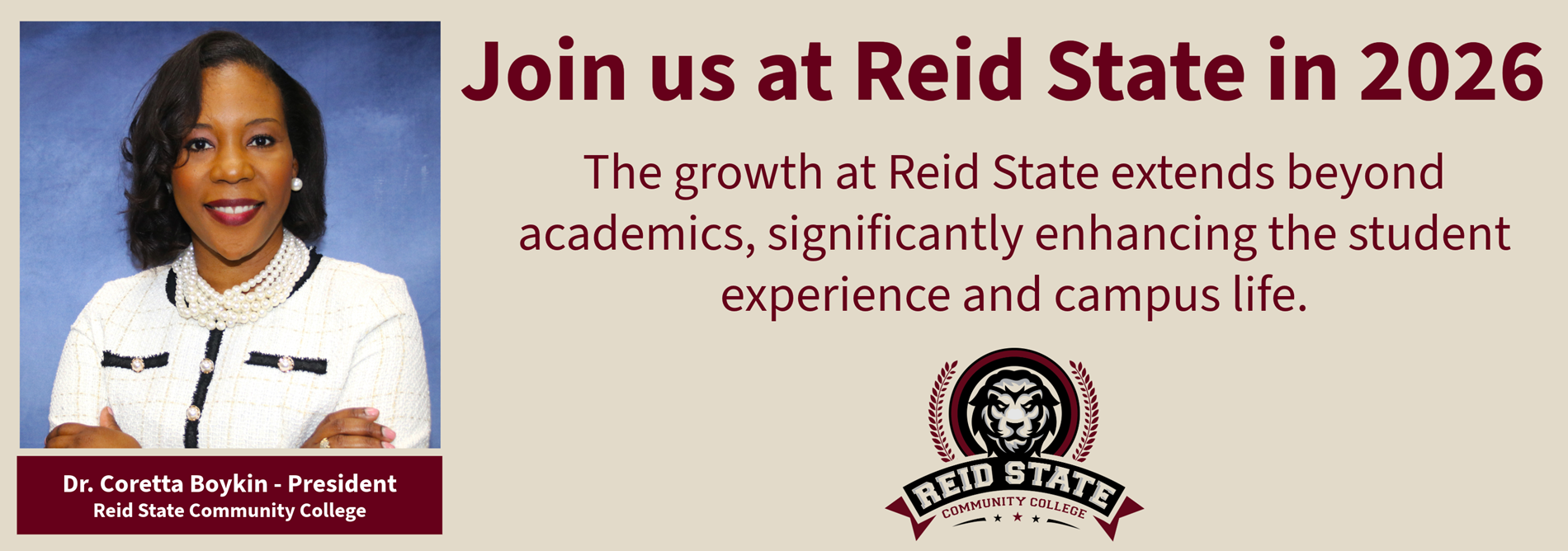 Join us at Reid State in 2026