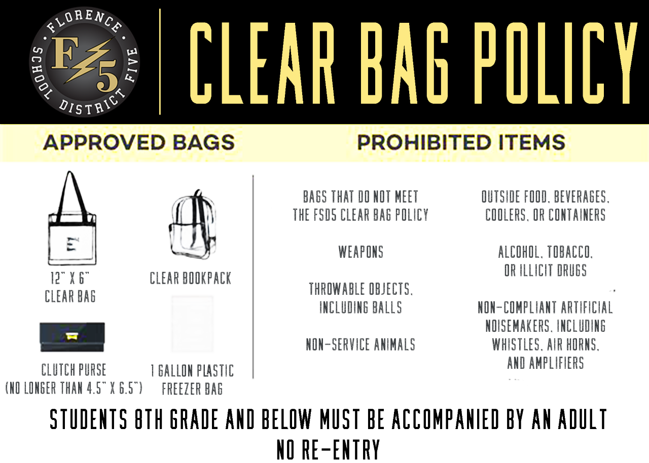 Anderson School District 5 implements clear bag policy for athletic events