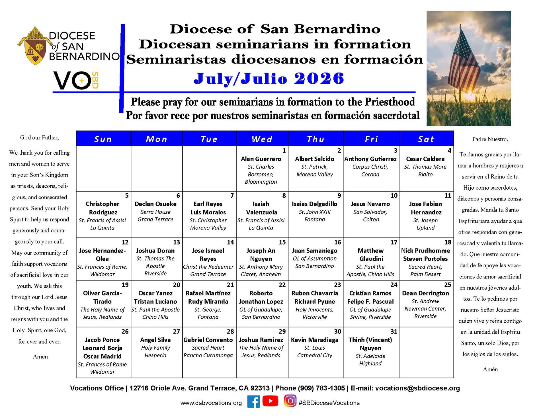 Vocations Calendar