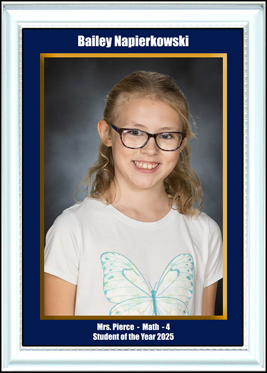 4th Grade Math Student of the Year