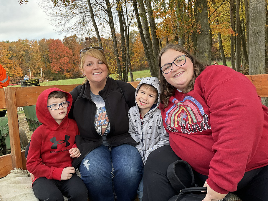 Having fun at Rolling Acres Corn Maze