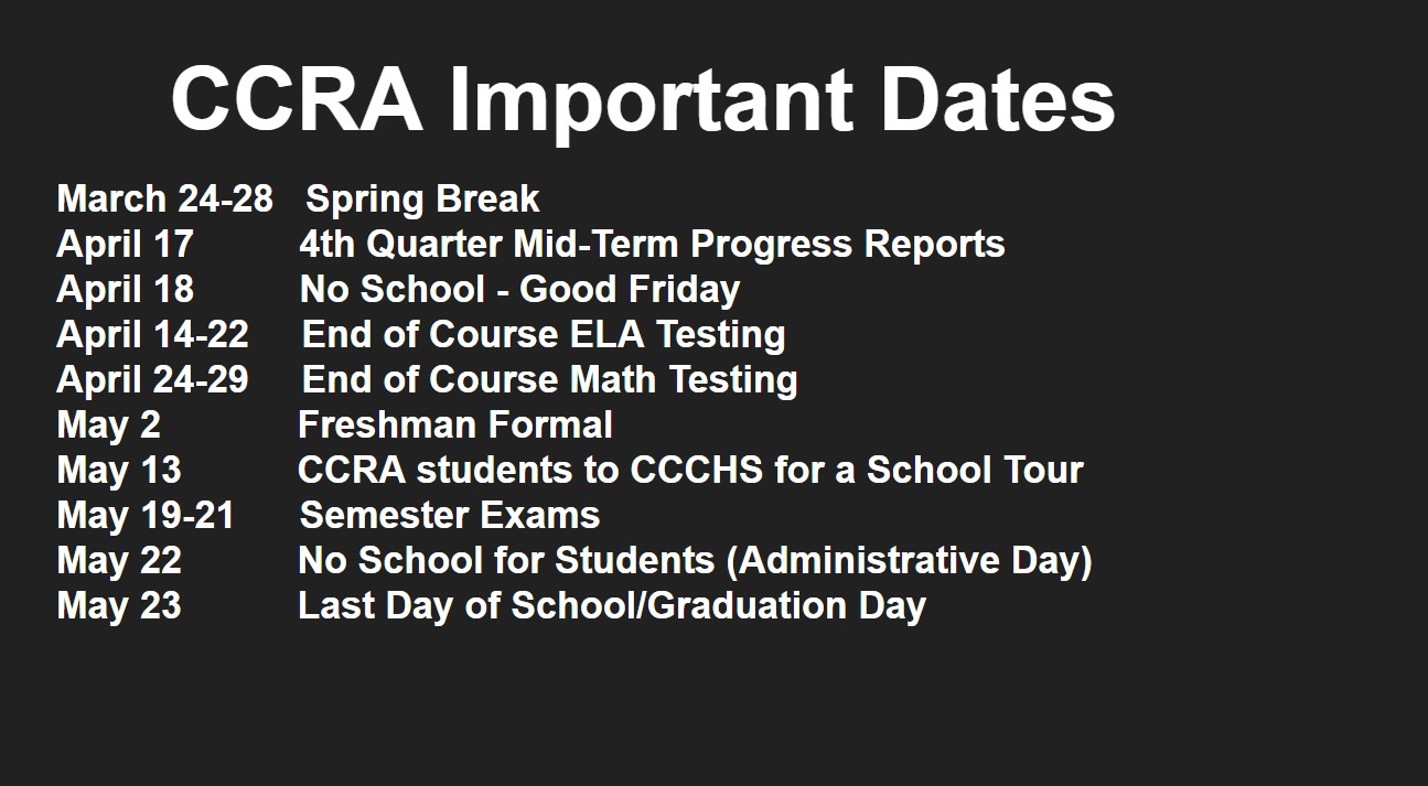 Important Dates