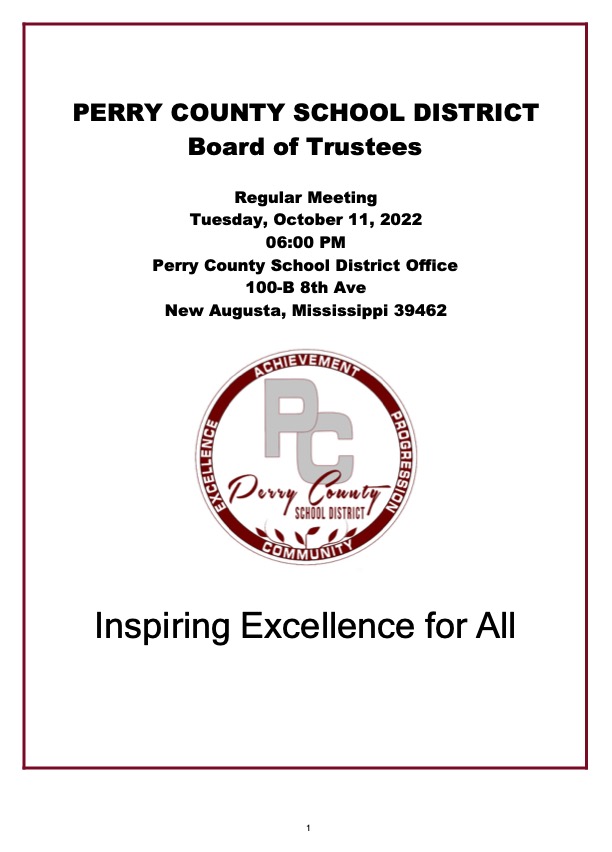 Oct. 11 Board Meeting