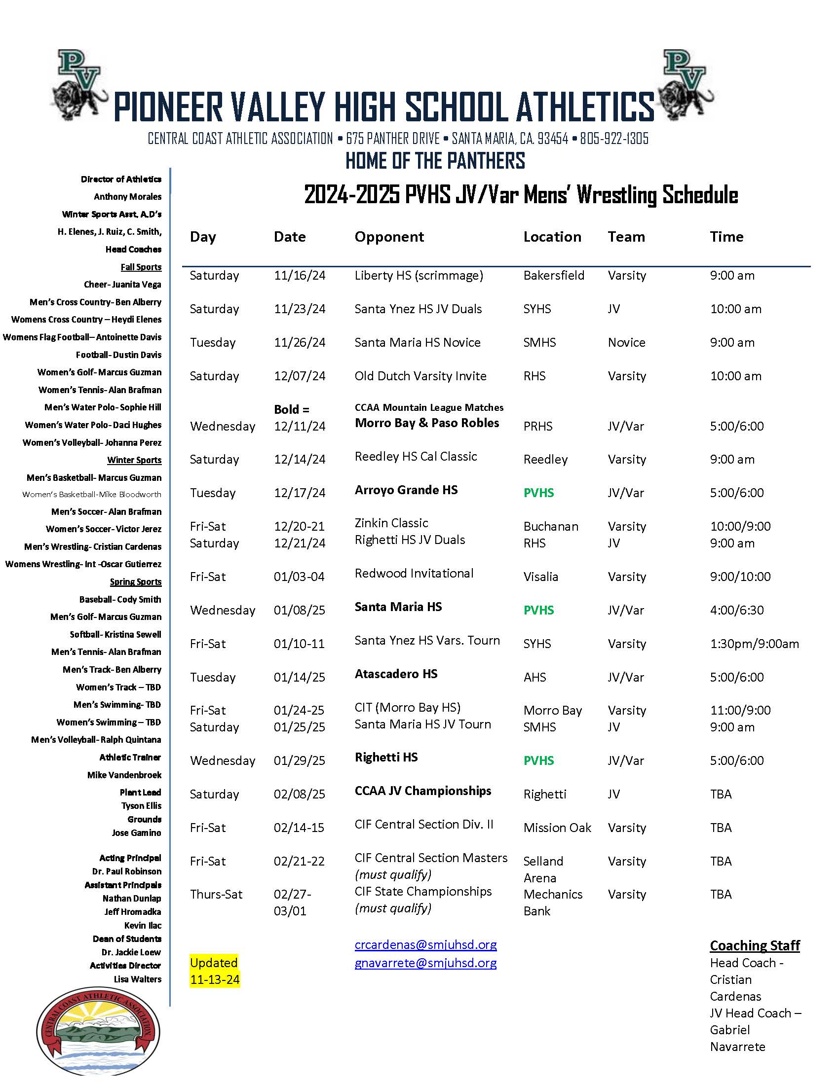 Mens Wresting Sched ver 2