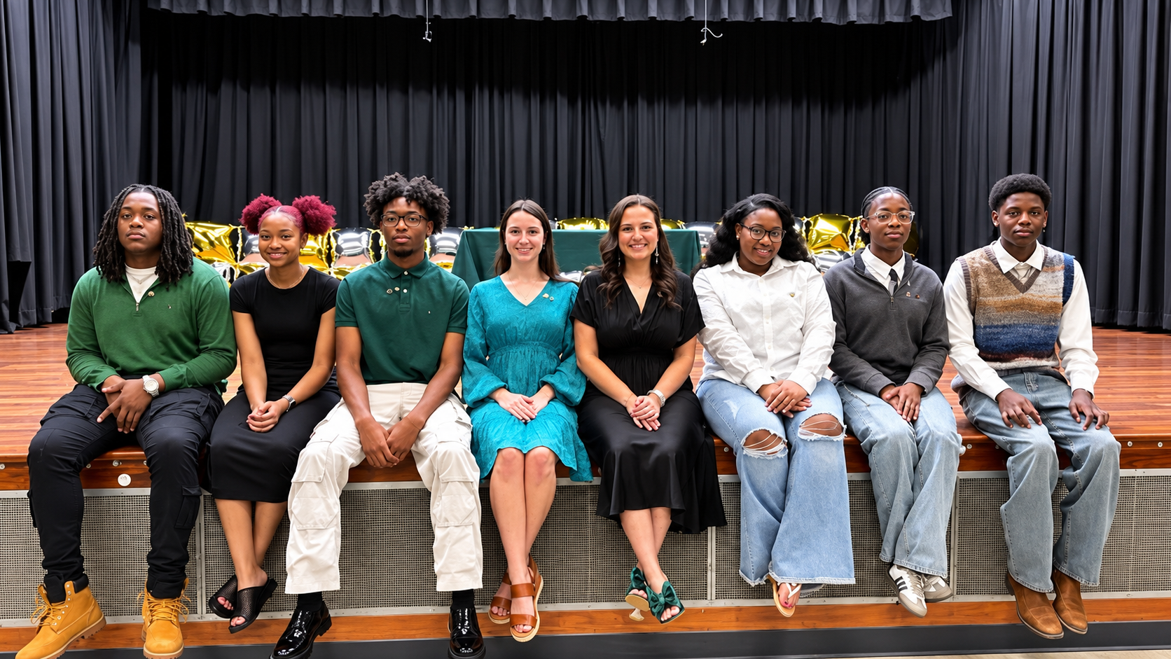 2026–2027 West Point High School Student Government Association officers graphic listing AvaGrace Burton, Faith Taunton, Zoe Jones, Jayden Lampkin, DeWayne Raines, Jermaine Taylor II, Shamia Young, and Shanneshia Thompson.
