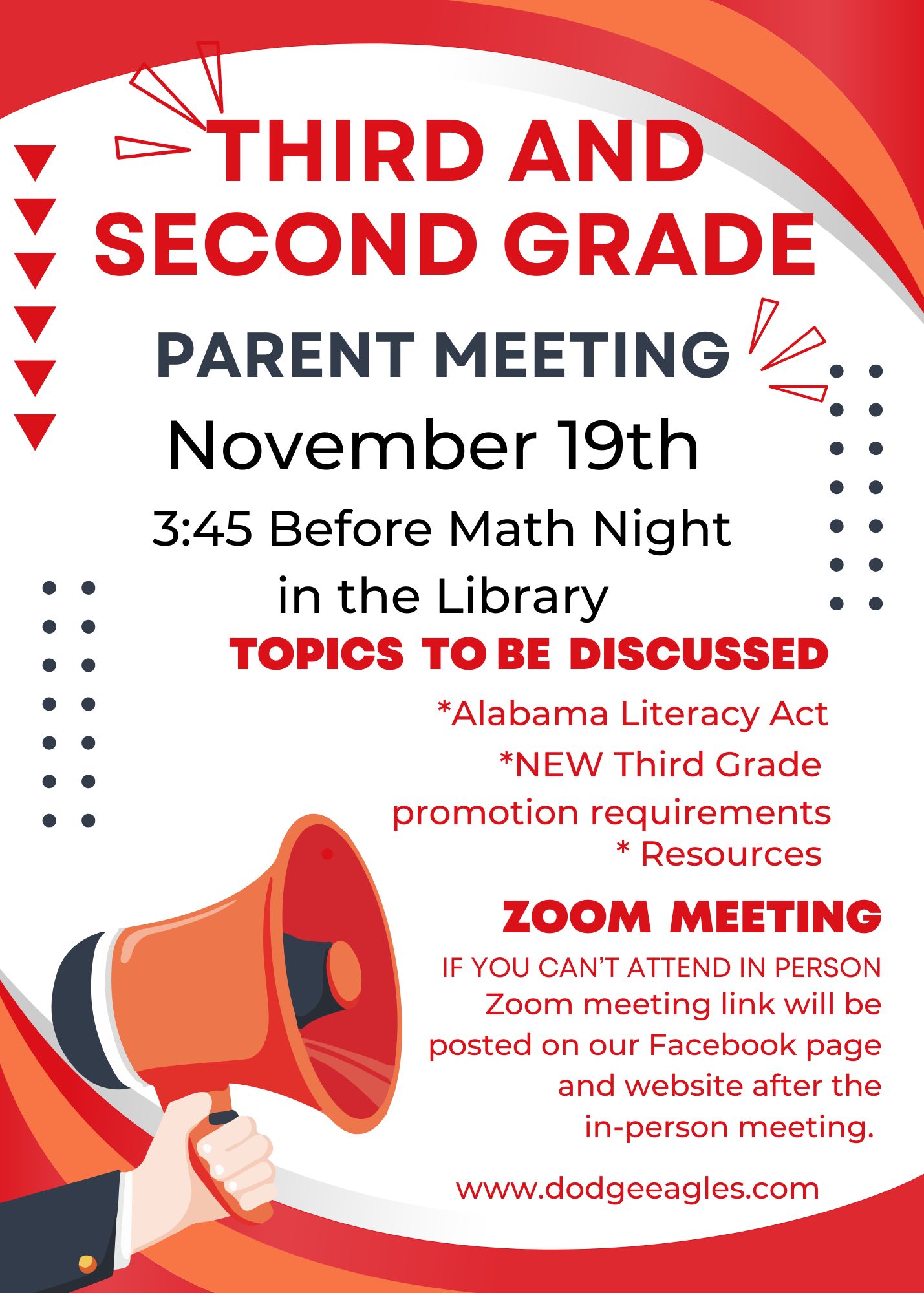 third grade parent meeting