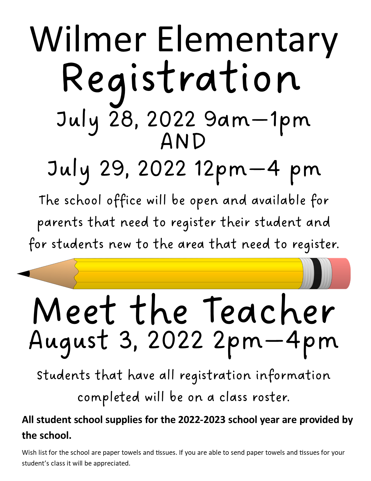 Meet the Teacher and Registration Flyer
