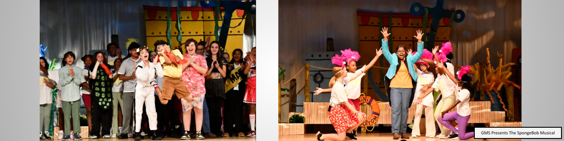 Students performing on stage