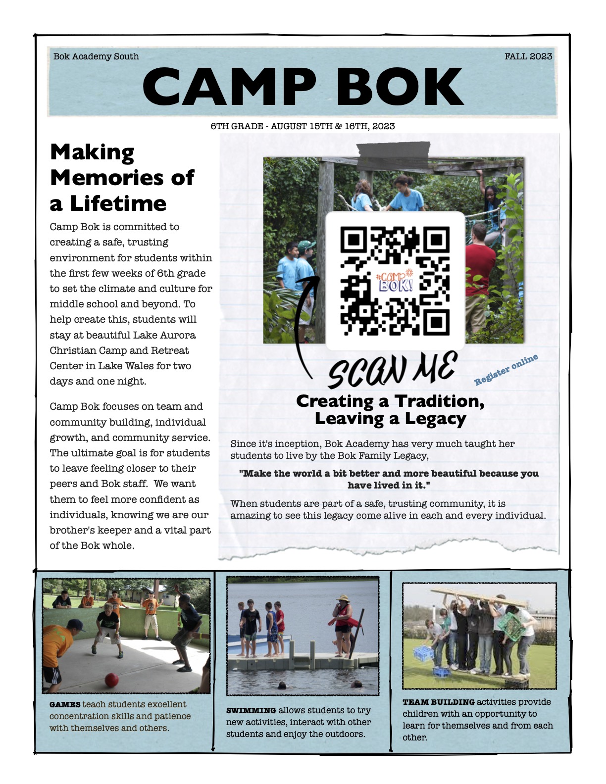 Camp Bok Brochure