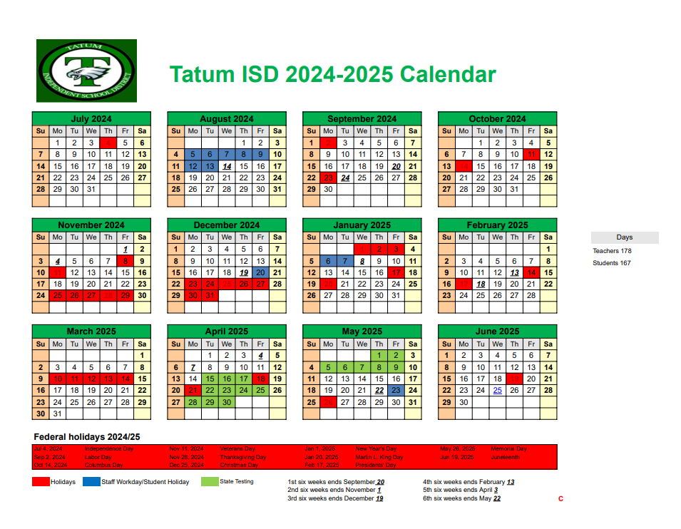 2024-2025 calendar