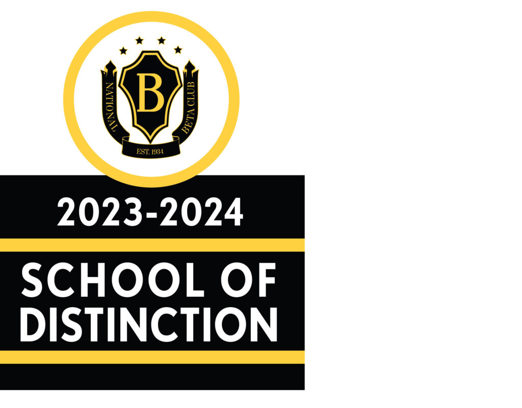 Beta Club National School of Distinction Banner