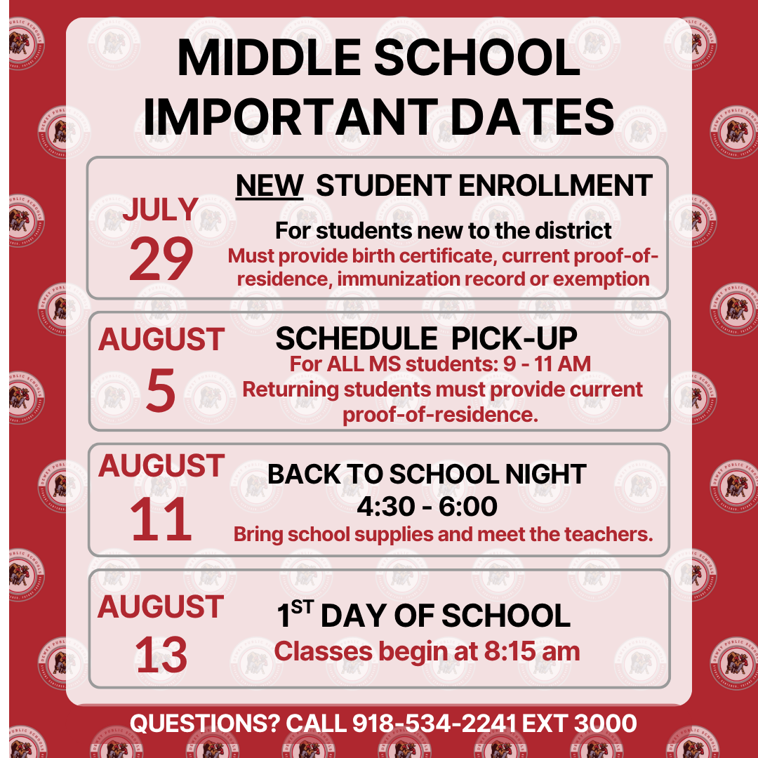25-26 Enrollment Dates