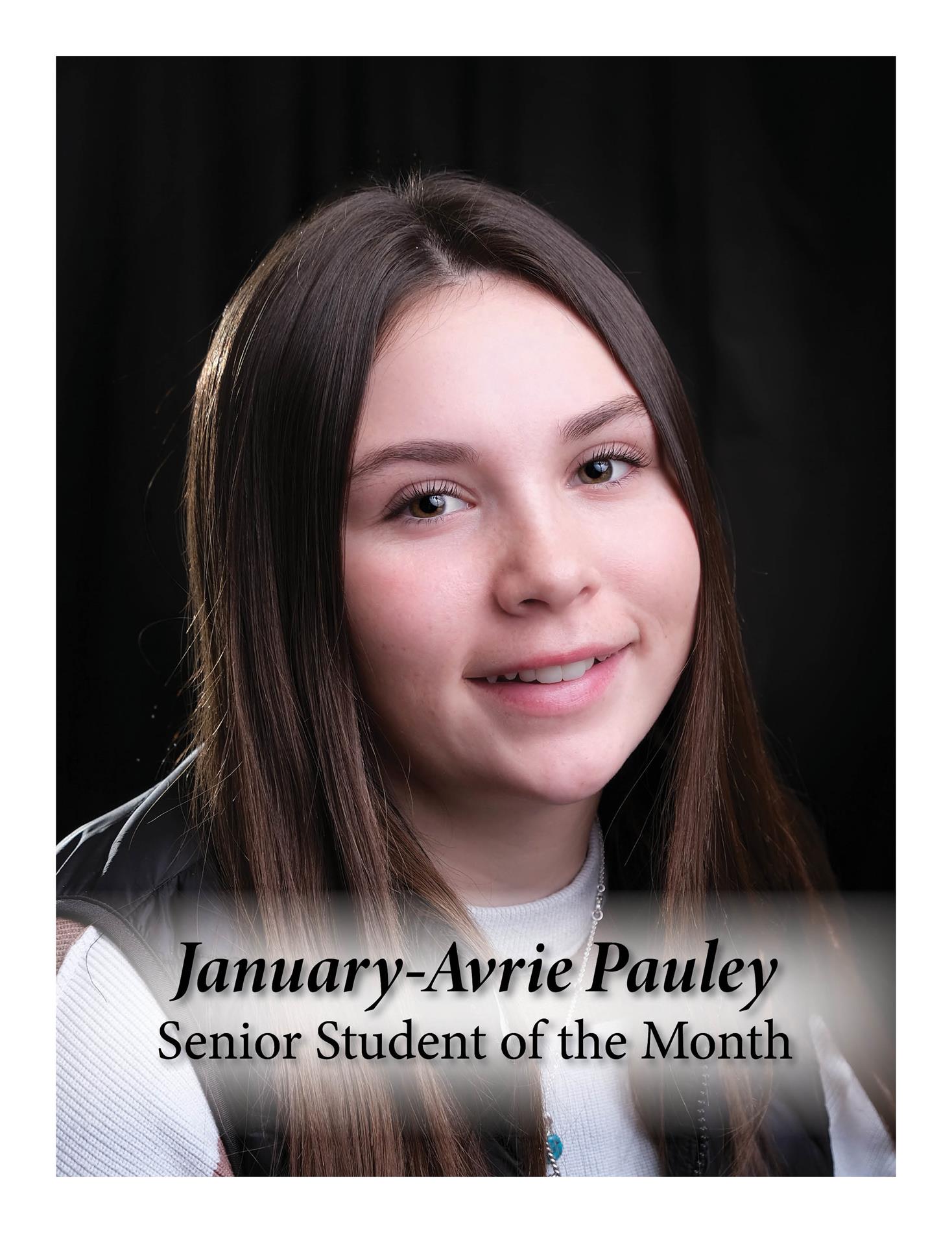 Senior January Student of the Month