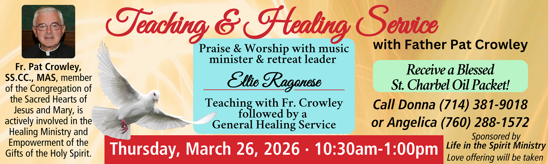 Healing Life in the Spirit Thurs March 25 10:30am