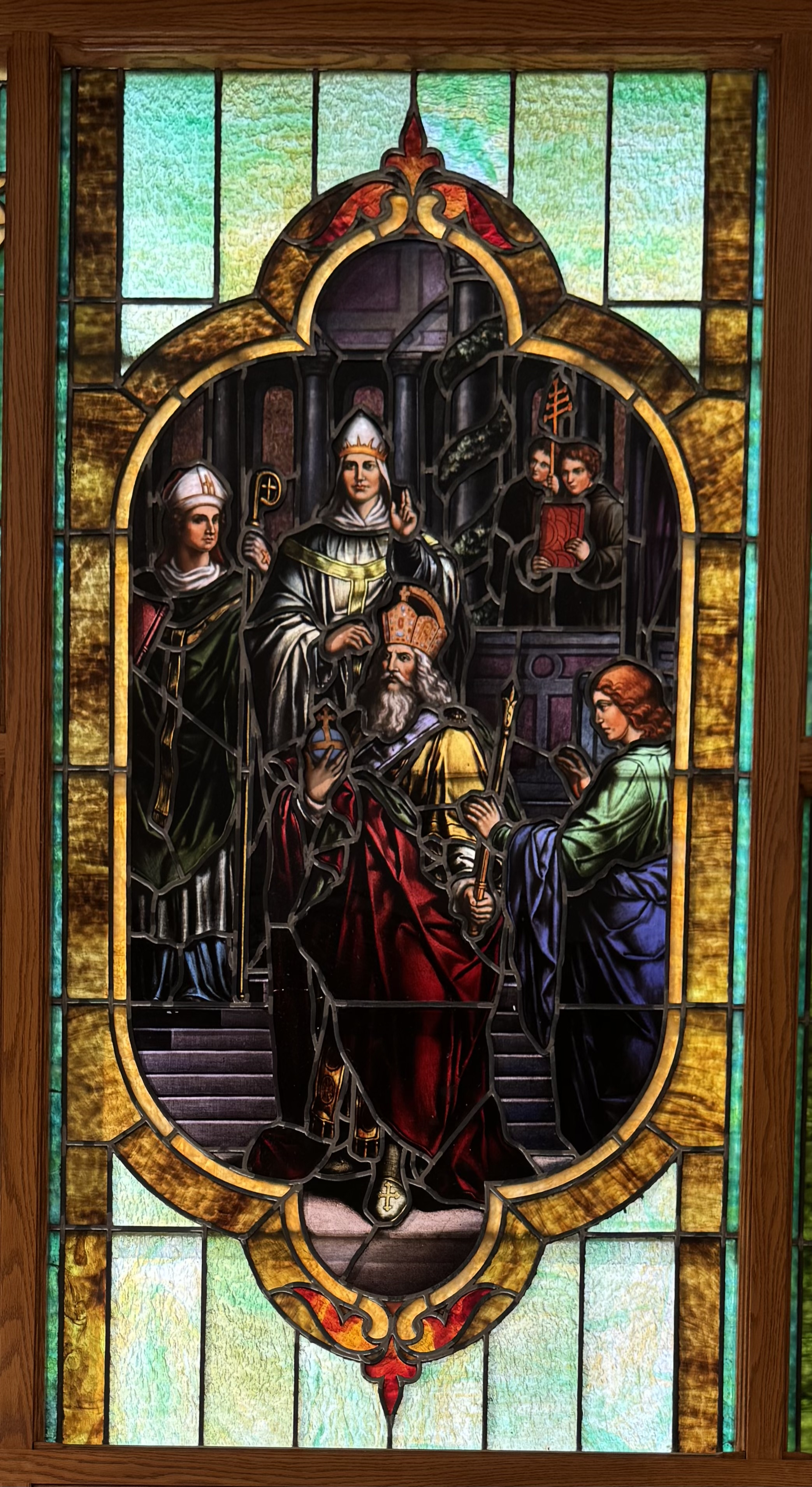 Stained Plass Window Coronation of Charlemagne