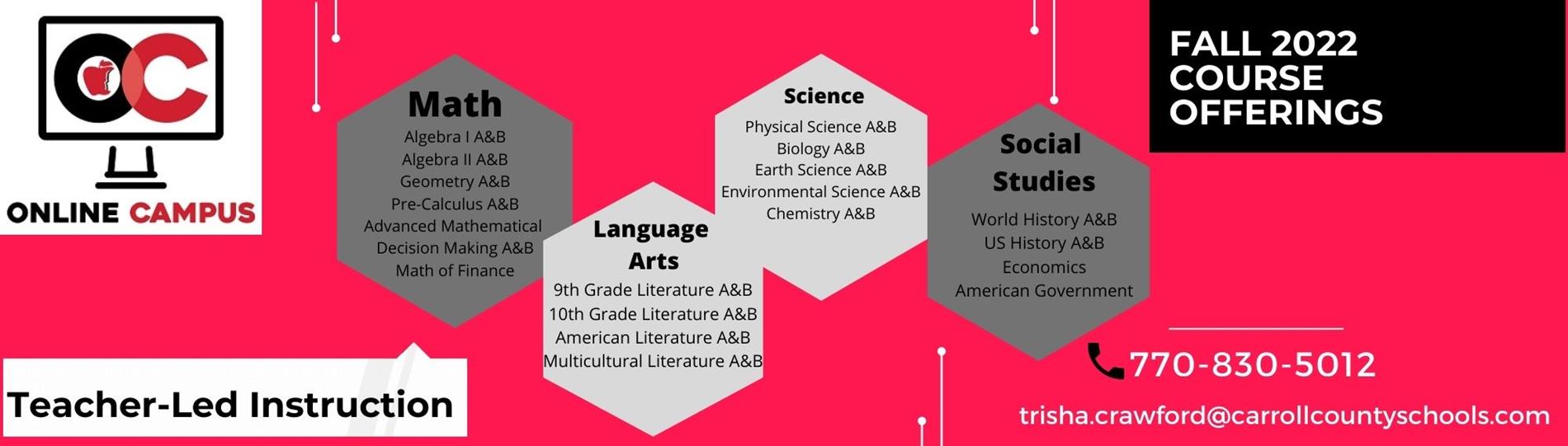Fall 2022 Course Offerings