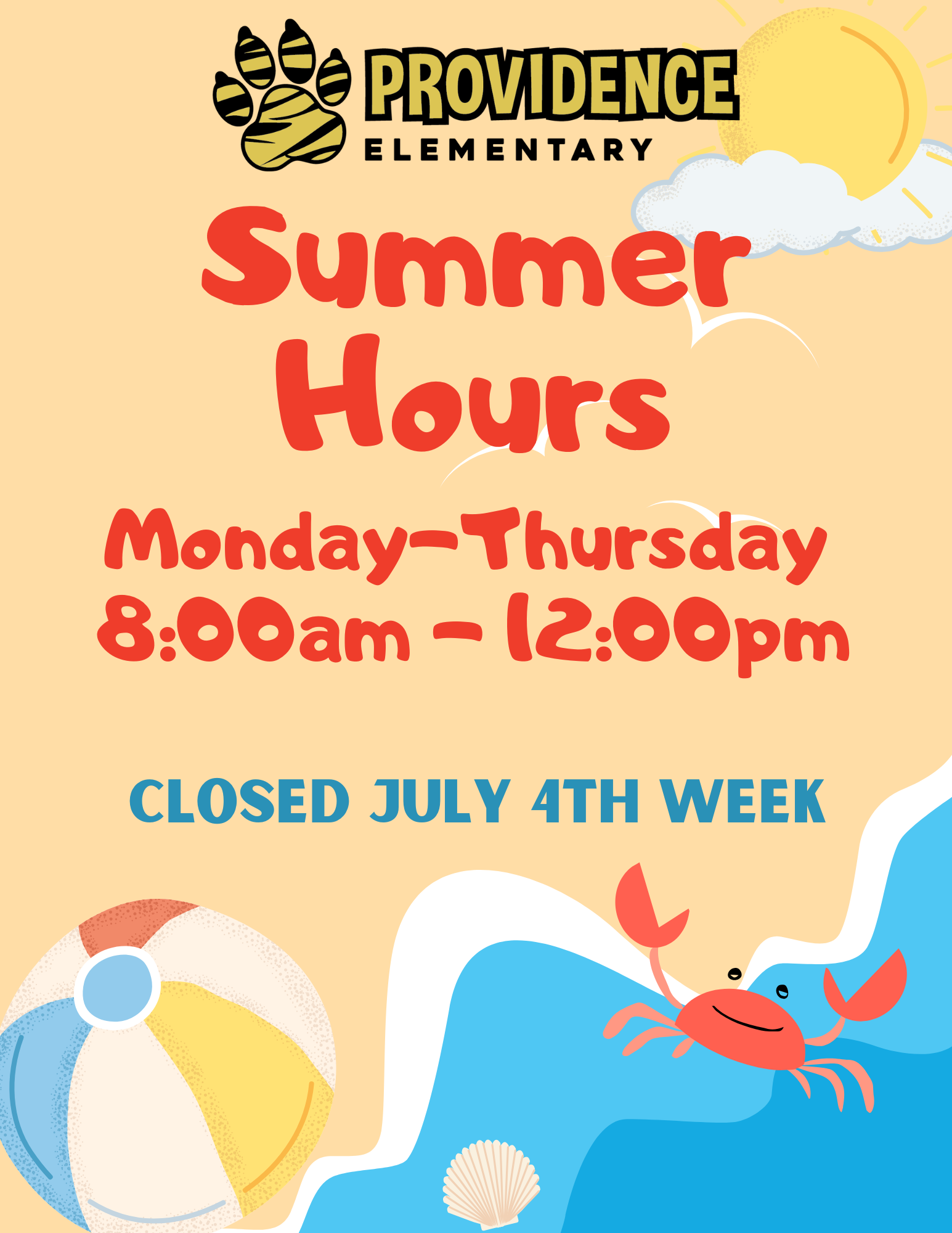 Summer Hours Flyer