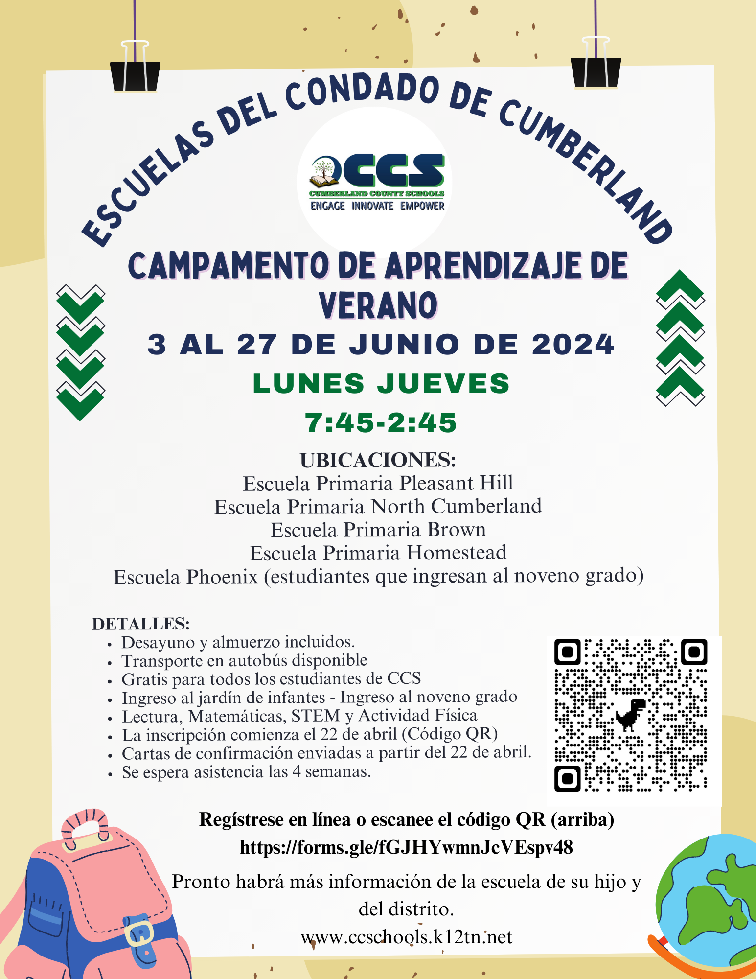 2024 Summer School Flyer (Spanish)