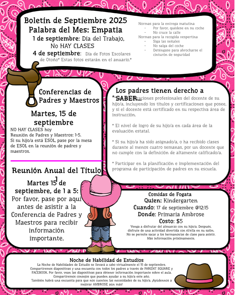 September Spanish Newsletter