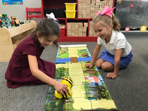 kids on floor playing game