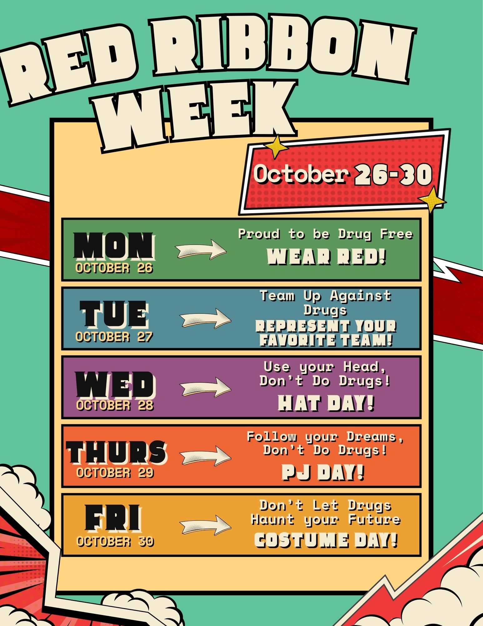 Red Ribbon Week Dress-Up Days Red Ribbon Week Dress-Up Days