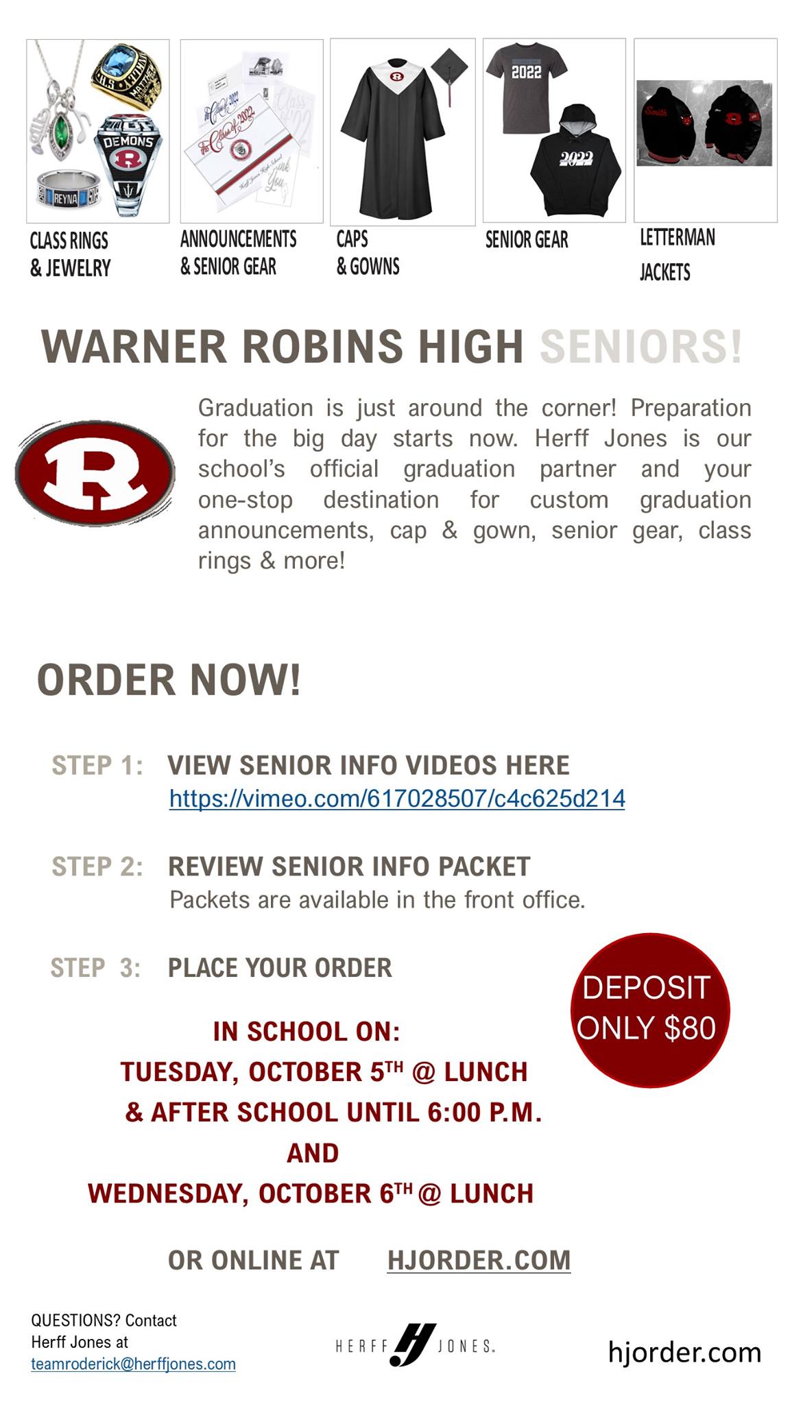 Cap and Gown Orders